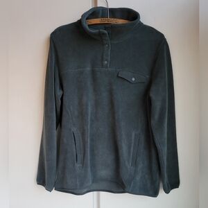 32 Degrees Heat Women’s Pullover Fleece 1/4 Snap Size Medium Green Great Cond